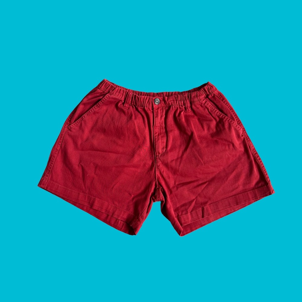 Bearbottom Clothing Shorts 5" Inseam Flat Front Chinos Red Men Size Medium